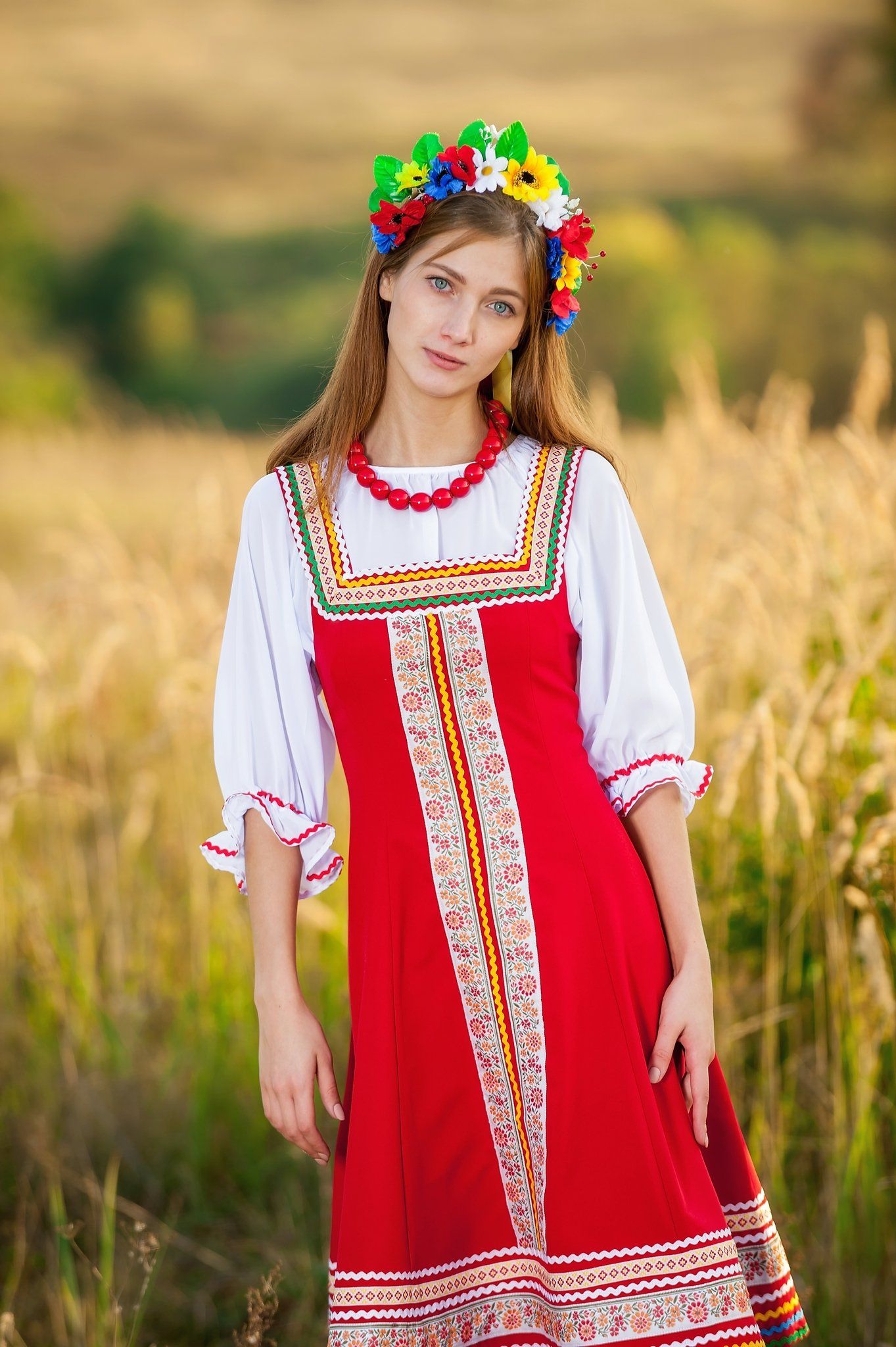 Women in Slavic costumes in Rome — step in, relax, and chat live